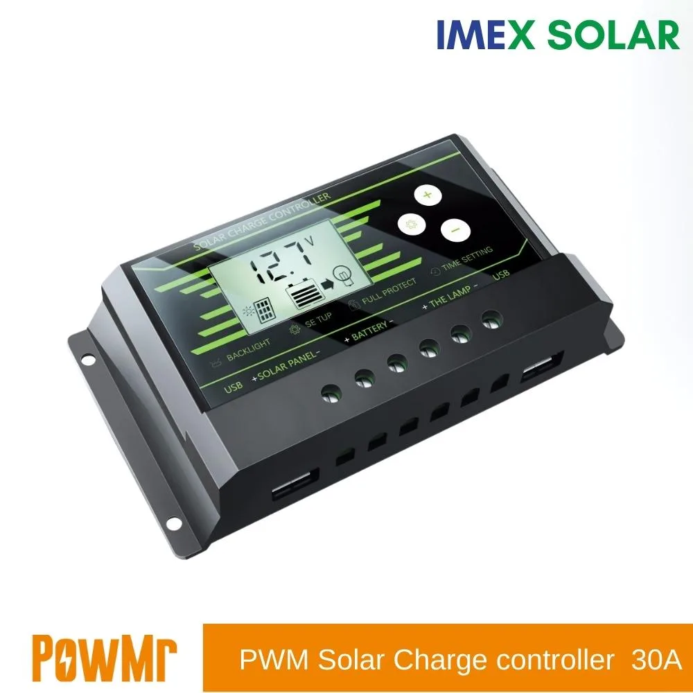 PowMr PWM 30A Solar Charge Controller 12V 24V Backlight LCD with Dual USB 12 PWM 4 6 jpg